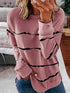 Striped Round Neck Sweatshirt