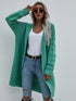 Horizontal Ribbing Open Front Duster Cardigan