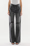Kancan High Waist Distressed Knee Jeans