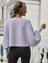 Horizontal Ribbing Dolman Sleeve Sweater