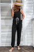 Two-Tone Drawstring Waist Sleeveless Jogger Jumpsuit