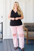 Babs Distressed Straight Jeans in Pink