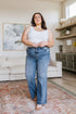 Katrina High Waist Distressed Denim Trousers