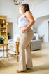 Serenity High Rise Tummy Control Flares in Khaki