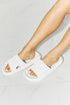 MMShoes Arms Around Me Open Toe Slide in White