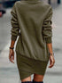 Round Neck Long Sleeve Mini Dress