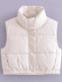 PU Leather Zip Up Drawstring Vest